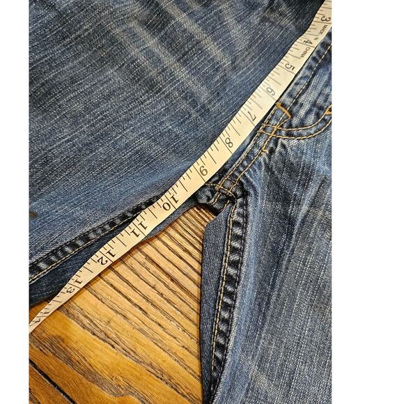 American Eagle Jeans Womens 6 W26 Blue Low Rise Bootcut Distressed Denim Jean - Picture 8 of 8